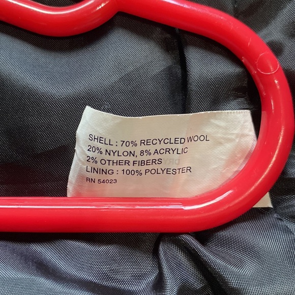 XS GAP black and red plaid, pea coat - Picture 6 of 7